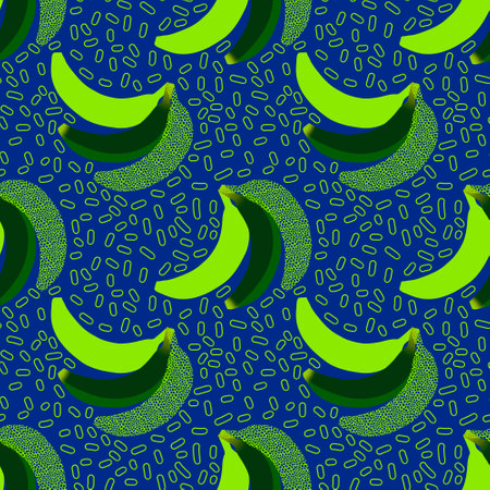Summer print with fruit seamless abstract banana pattern for fabrics and lines and wrapping paper and kids clothes textiles and party accessories and shops packaging. High quality illustrationの写真素材