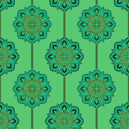Cartoon summer retro floral seamless flower pattern for wrapping paper and fabrics and lines and spring packaging and kids clothes print and festive accessories. High quality photoの写真素材