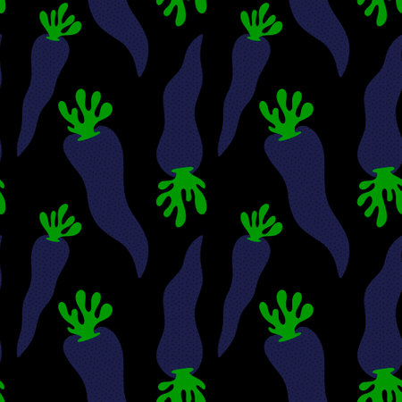 Cartoon watercolor harvest seamless carrot pattern for wrapping paper and fabrics and lines and kids clothes print and kitchen textiles and summer accessories. High quality photoの写真素材