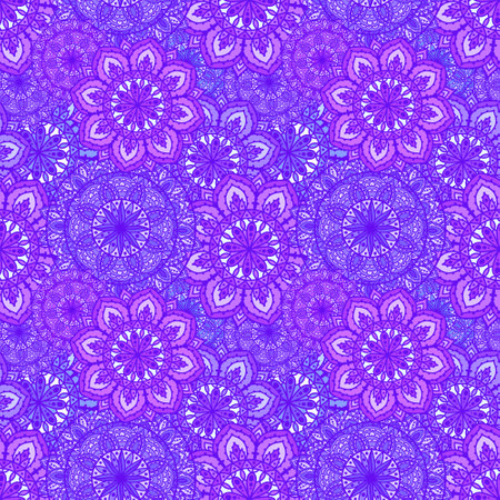 Abstract geometric floral seamless mandala pattern for fabrics and lines and wrapping paper and fashion textiles and party accessories and festive packaging and kids print. High quality illustrationの写真素材