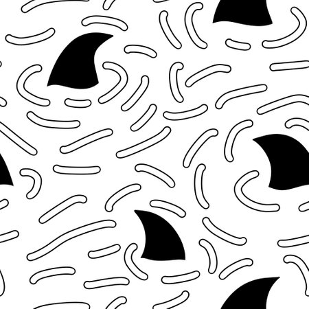 Summer print animals dolphin seamless shark fin pattern for fabrics and lines and wrapping paper and kids clothes and party accessories and beach textiles. High quality illustrationの写真素材