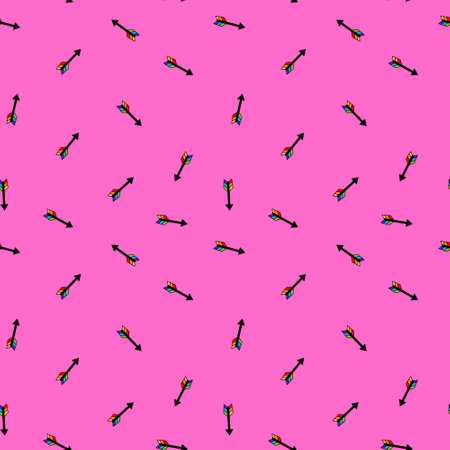 Rainbow lgbt arrows seamless love pride hearts pattern for wrapping paper and fabrics and lines and clothes textiles and party accessories. High quality illustrationの写真素材