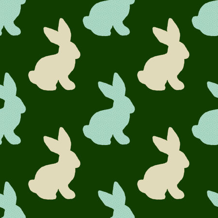 Cartoon Easter rabbit seamless bunnies pattern for wrapping paper and fabrics and lines and kids clothes and spring print and party accessories and kitchen textiles. High quality illustrationの写真素材