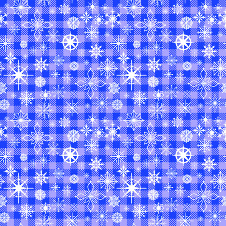 Christmas ice scribble seamless snowflakes pattern for wrapping paper and fabrics and lines and kids clothes print and new year packaging and festive accessories. High quality illustrationの写真素材