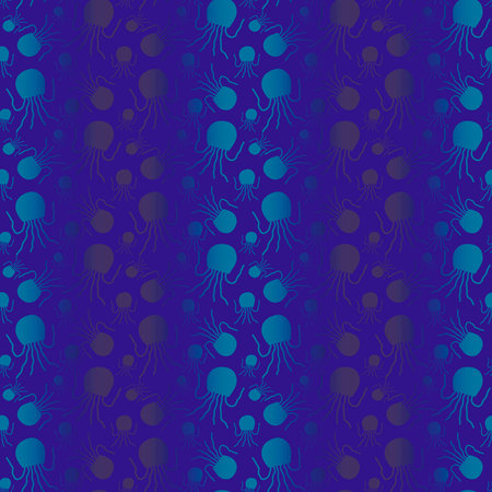 Cartoon sea animals seamless jellyfish pattern for summer print and fabrics and lines and wrapping...