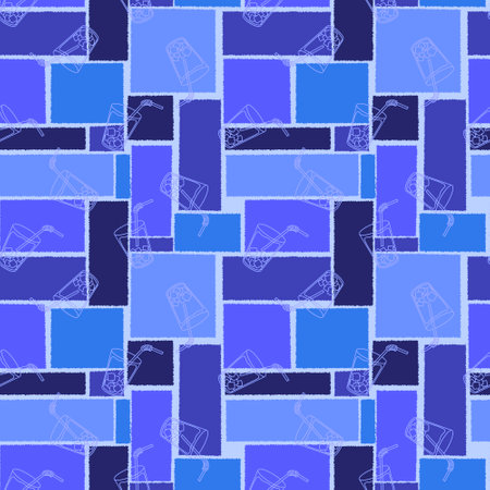 Cartoon diamonds seamless cocktails pattern for wrapping paper and fabrics and lines and clothes print and party accessories and fashion textiles. High quality illustrationの写真素材