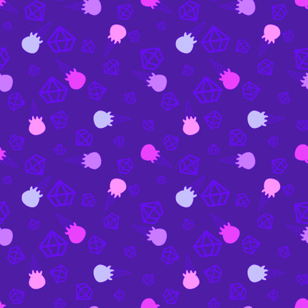 Summer cartoon print seamless ice cream pattern for wrapping paper and fabrics and lines and kids...
