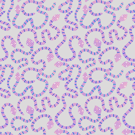 Summer cartoon animals seamless snake pattern for wrapping paper and fabrics and lines and kids...