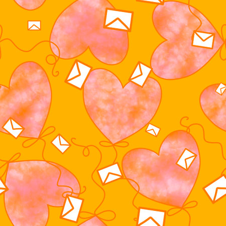 Cartoon festive seamless birthday balloons pattern for wrapping paper and fabrics and lines and kids clothes print and party accessories. High quality illustrationの写真素材