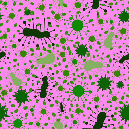 Medicine seamless bacteria pattern for wrapping paper and fabrics and lines and doctors textiles and packaging. High quality illustrationの写真素材