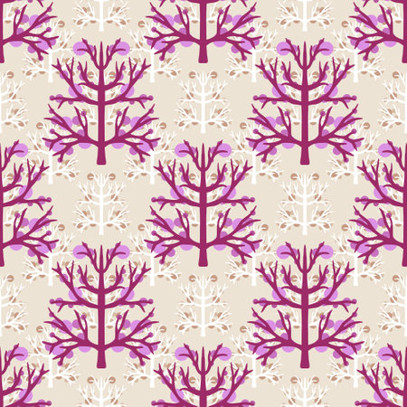 Floral seamless berries and leaves and branches pattern for wrapping paper and fabrics and lines and kids clothes print and fashion textiles and summer accessories. High quality illustrationの写真素材