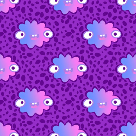 Cartoon sky seamless gradient clouds pattern for wrapping paper and fabrics and lines and kids clothes print and party accessories. High quality illustrationの写真素材