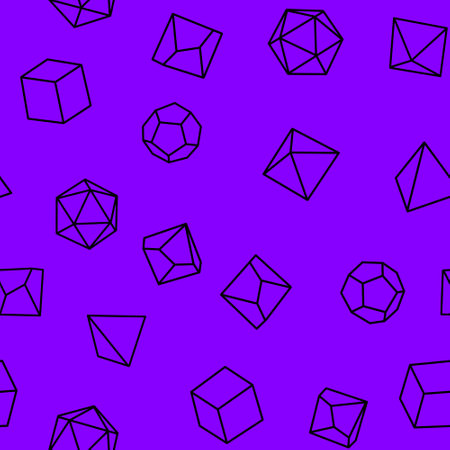 Geometric game dice seamless crystal pattern for fabrics and lines and wrapping paper and kids clothes print and party accessories. High quality illustrationの写真素材