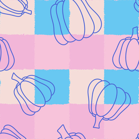 Halloween pumpkins seamless monsters pattern for wrapping paper and fabrics and lines and kids clothes print and festive packaging and autumn party accessories. High quality illustrationの写真素材