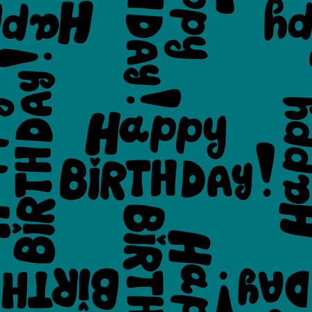 Birthday seamless pattern for wrapping paper and fabrics and lines and kids clothes print and party accessories. High quality photoの写真素材