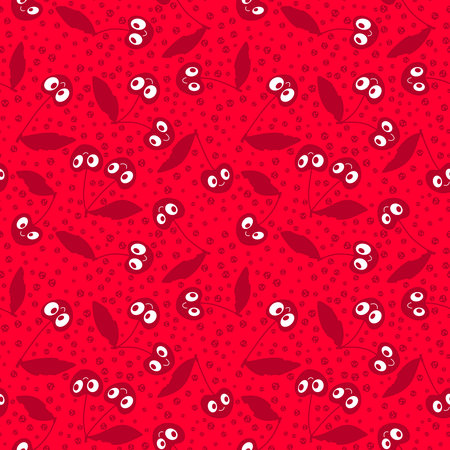 Halloween fruit monsters seamless cherry pattern for fabrics and lines and wrapping paper and kids clothes print and autumn party accessories. High quality photoの写真素材