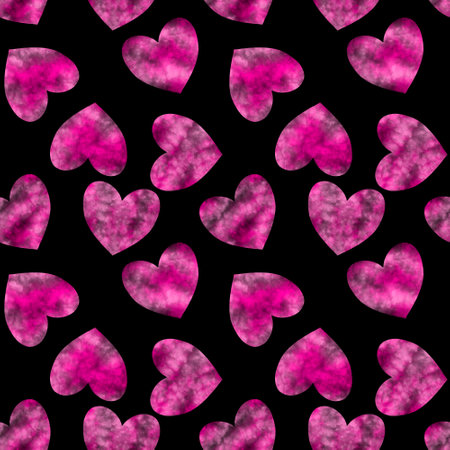 Valentines hearts seamless pattern for wrapping paper and fabrics and lines and kids clothes print and festive packaging and party accessories. High quality illustrationの写真素材