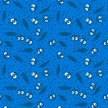 Halloween fruit monsters seamless cherry pattern for fabrics and lines and wrapping paper and kids clothes print and autumn party accessories. High quality photoの写真素材