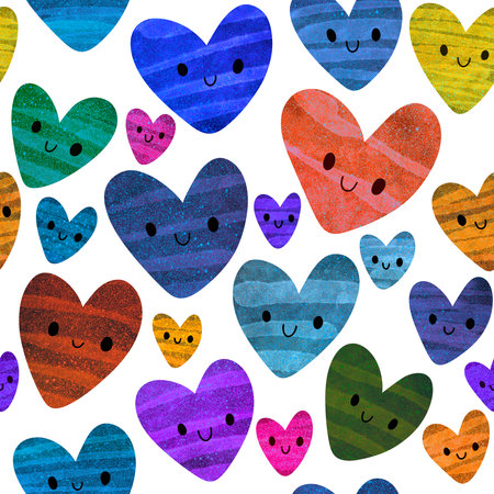Valentines hearts seamless pattern for wrapping paper and fabrics and lines and kids clothes print...