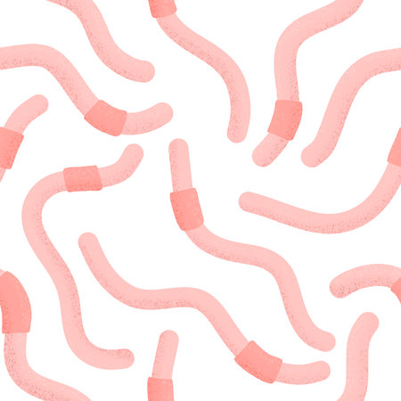 Summer animals seamless warms pattern for wrapping paper and fabrics and lines and kids clothes print and kindergarten textiles and garden party accessories. High quality photoの写真素材