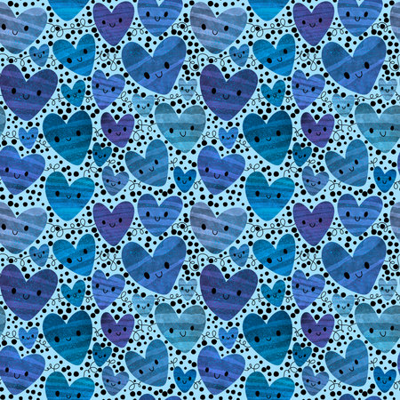 Valentines hearts seamless pattern for wrapping paper and fabrics and lines and kids clothes print...
