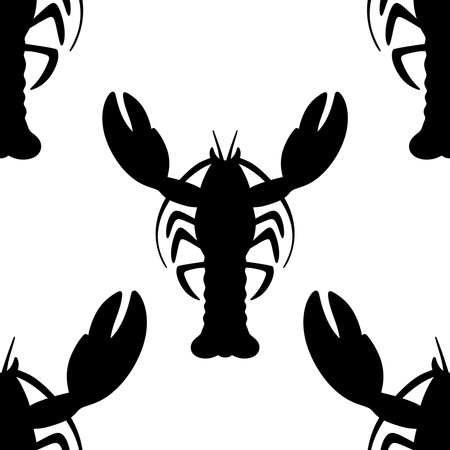 Summer ocean animals seamless lobster pattern for wrapping paper and fabrics and lines and kids clothes print and beach party accessories. High quality illustrationの写真素材