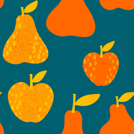 Summer fruit seamless pears pattern for wrapping paper and fabrics and lines and kids clothes print and party accessories and fashion textiles. High quality photoの写真素材