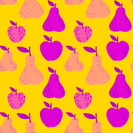 Summer fruit seamless pears pattern for wrapping paper and fabrics and lines and kids clothes print...