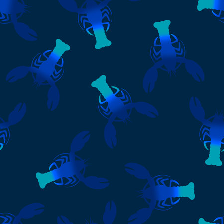 Summer ocean animals seamless lobster pattern for wrapping paper and fabrics and lines and kids clothes print and beach party accessories. High quality illustrationの写真素材