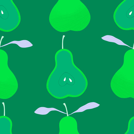 Summer fruit seamless pears pattern for wrapping paper and fabrics and lines and kids clothes print...