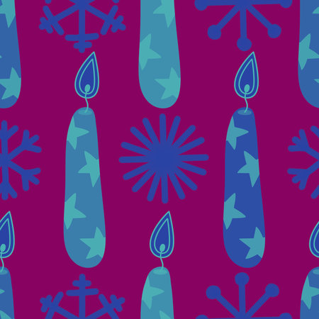 Christmas ice scribble seamless snowflakes pattern for wrapping paper and fabrics and lines and kids clothes print and new year packaging and festive accessories. High quality illustrationの写真素材