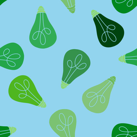 Winter illumination seamless bulbs pattern for wrapping paper and fabrics and lines and kids clothes print and Christmas packaging and new year fashion textiles. High quality illustrationの写真素材