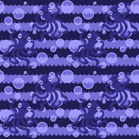 Summer animals seamless octopus pattern for wrapping paper and kids clothes print and fabrics and...