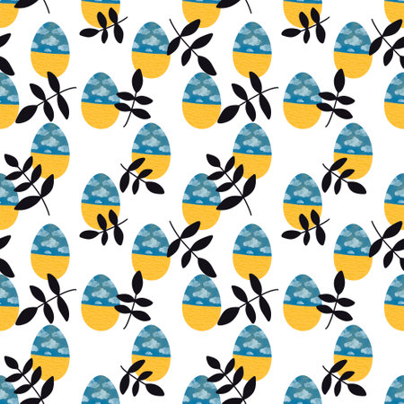 Easter seamless pattern with eggs for wallpaper and fabrics and textiles and packaging and gifts and...
