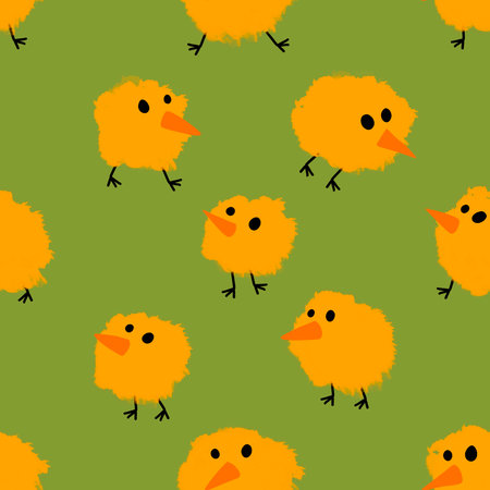 Easter chicken seamless birds pattern for wrapping paper and fabrics and lines and kids clothes print and kitchen accessories and spring party accessories. High quality photoの写真素材