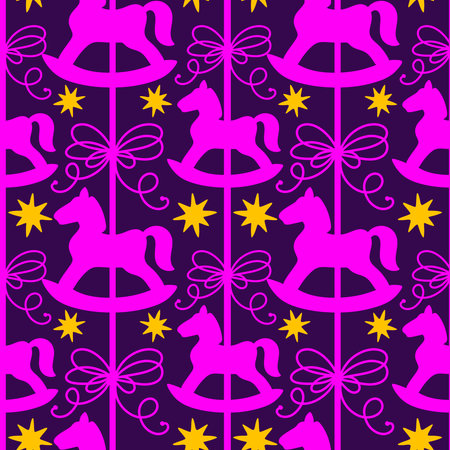 Christmas animals seamless horse pattern for wrapping paper and fabrics and lines and kids clothes print and new 2026 year gift packaging and fashion textiles and winter party accessoriesの写真素材