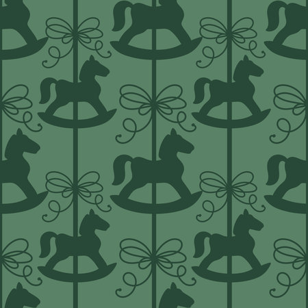 Christmas animals seamless horse pattern for wrapping paper and fabrics and lines and kids clothes print and new 2026 year gift packaging and fashion textiles and winter party accessoriesの写真素材