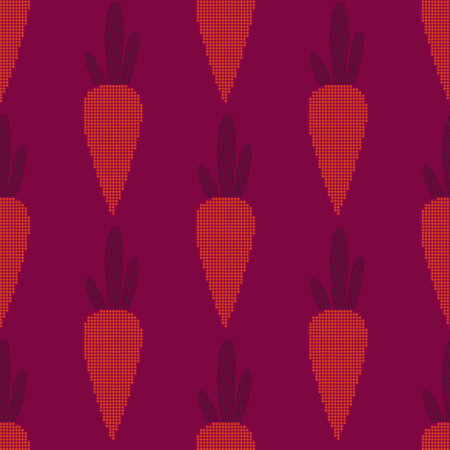 Summer vegetable seamless abstract polka dots carrots pattern for wrapping paper and fabrics and...
