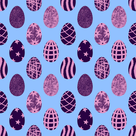 Easter seamless pattern with eggs for wallpaper and fabrics and textiles and packaging and gifts and cardsの写真素材