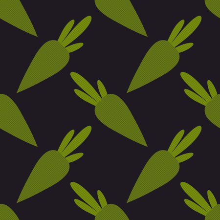 Summer vegetable seamless abstract polka dots carrots pattern for wrapping paper and fabrics and lines and kids clothes print and spring fashion textiles and kitchen accessoriesの写真素材