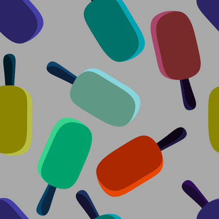 Christmas ice candy seamless ice cream pattern for wrapping paper and fabrics and lines and kids clothes print and new year party accessories. High quality illustrationの写真素材