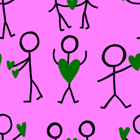 Valentine anti love hearts seamless 14 February pattern for wrapping paper and fabrics and kids clothes print and winter party accessories and fashion textile. High quality illustrationの写真素材