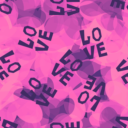 Valentine love hearts seamless 14 February pattern for wrapping paper and fabrics and kids clothes print and winter party accessories and fashion textile. High quality illustrationの写真素材