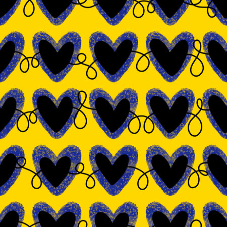 Valentine love hearts seamless 14 February pattern for wrapping paper and fabrics and kids clothes...