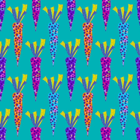 Spring vegetables seamless carrots pattern for wrapping paper and fabrics and lines and kids clothes...