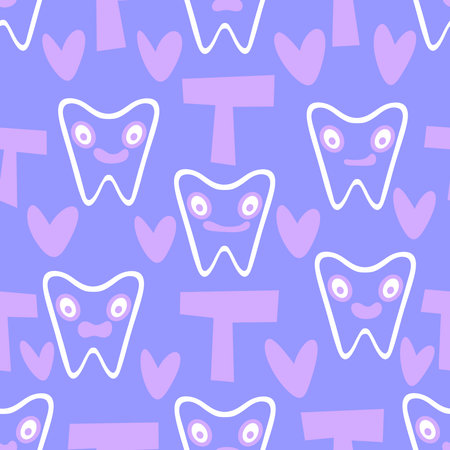 Medicine seamless teeth pattern for wrapping paper and fabrics and lines and kids clothes print and doctors accessories and drugstore packaging. High quality photoの写真素材