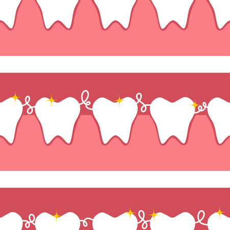 Medicine seamless teeth pattern for wrapping paper and fabrics and lines and kids clothes print and doctors accessories and drugstore packaging. High quality photoの写真素材