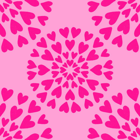 Valentine love hearts seamless 14 February pattern for wrapping paper and fabrics and kids clothes print and winter party accessories and fashion textile. High quality illustrationの写真素材