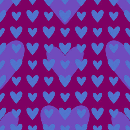 Valentine love hearts seamless 14 February pattern for wrapping paper and fabrics and kids clothes...