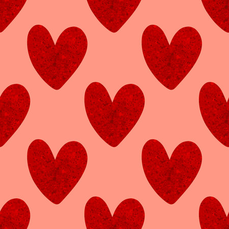 Valentine love hearts seamless 14 February pattern for wrapping paper and fabrics and kids clothes...